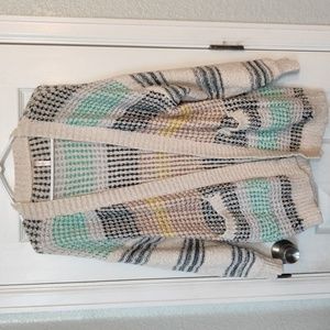 Chunky Knit Multicolor Cardigan
